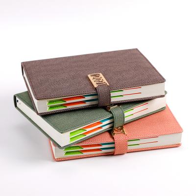 China Customized 2021 Business Magnetic Buckle PU Notebook Agenda Leather Record Notebook and Journals for sale