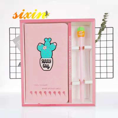 China Creative Business Gift Gifts Company Pen Set Cute Girl Heart Stationery Set For Girls for sale