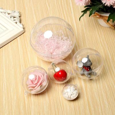 China Christmas Christamas Home Hanging Ball 4cm PS of Christmas Direct Food-Grade Creative Plastic Transparent Decoration Ball Decoration for sale