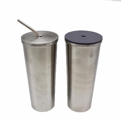 China Best Quality Sustainable Insulated Stainless Steel Vacuum Tumbler Straight Cup With The Straw for sale