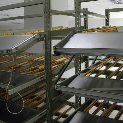 China Industrial Warehouse Storage Sheet Metal Roll Warehouse Storage Cardboard Flow Racking for sale