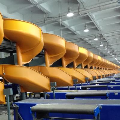 China Corrosion Protection 180 Degree And 270 Degree Gravity Roller Connection Spiral Chute for sale