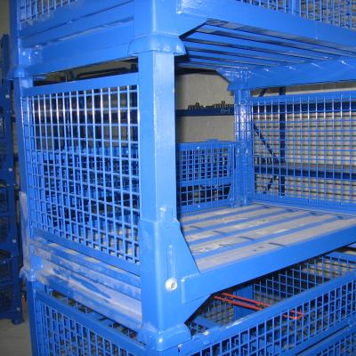 China Large Collapsible Corrosion Protection Wire Mesh Storage Container for sale