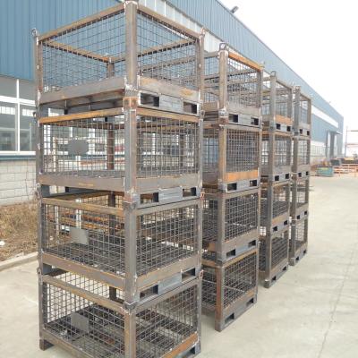 China Corrosion Protection Heavy Duty Stackable Storage Wire Mesh Container for sale