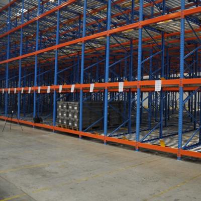 China Corrosion Protection Suitable For Multiple Scenarios Warehouse Cardboard Roll Gravity Flow Sliding Racking for sale