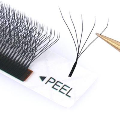 China Natural Soft Easy One Second Eyelash Extension Fast Blooming Fan Lashes for sale