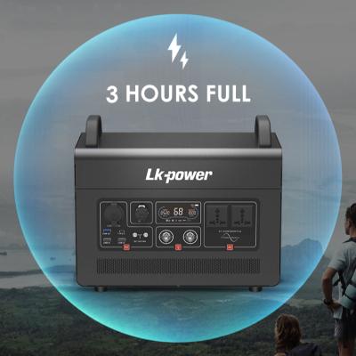 China Fast Charging Support In Stock 1700W Portable Solar Generator Power Station For Home Appliances RV Camping for sale