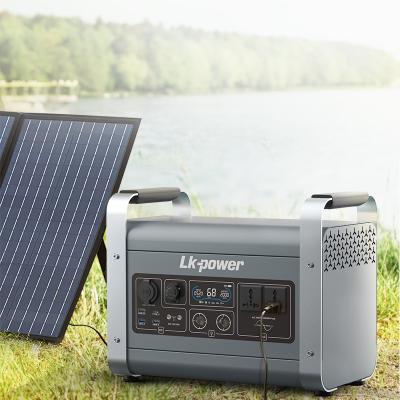 China Home Generator Power Supply 1536 Watt Hour LiFePO4 220V Portable Solar AC DC Output Palladium 100W for sale