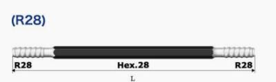 China Quarrying R28 Dia 28mm Integral Drilling Rods And Bits 1830mm for sale