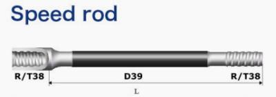 China Atlas Furukawa Tamrock Metric Hex Drill Rod R38 T38 600mm OEM for sale