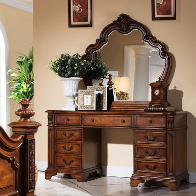 China Classic Imperial Bedroom Furniture Set America Style Luxury Classic Wood Dresser Bedroom Furniture Set Dresser for sale