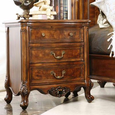 China American Style Luxury Nightstand Small Bedside Corner Table Bedside Cabinet Durable With Drawer for sale