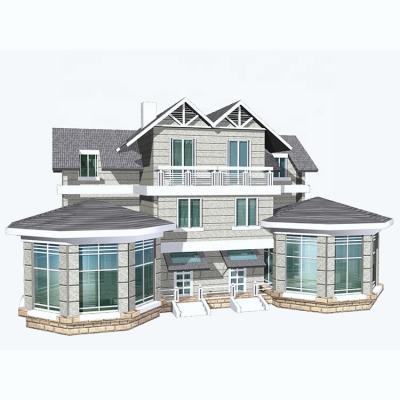 China Modern Design Modular Prefab Light Luxury Mobile Home Cottage 4 Bedroom Steel Villa Prefab Steel Structure Modern Villa for sale