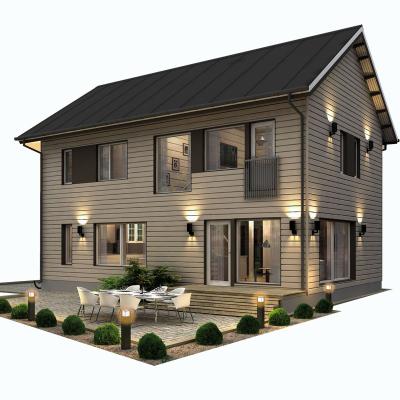 China Modern quick assemble for metal buildings luxury prefab light steel frame house prefab villas for sale beach house for sale