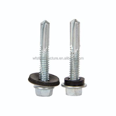 China Pan High Quality Building Covering Tornillos Hexagonal Head Self Washers Hex Drilling Screws for sale