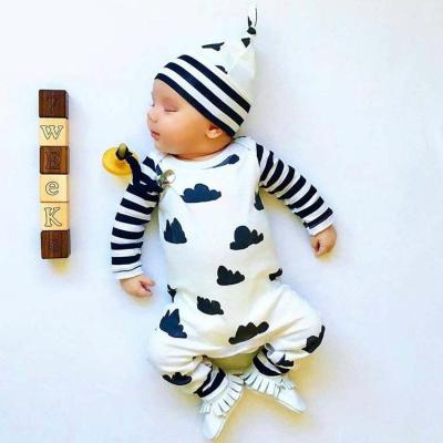 China Baby Kids Cotton Customized LOGO Cloud Cotton One Piece Hooded Zipper Romper Jumpsuit HY2179 for sale