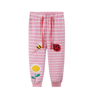 China Customized LOGO Kids Loose Girl's Pants Multi-pocket Casual Sports Pants Children's Girls Down Cotton Pants KZ83 for sale