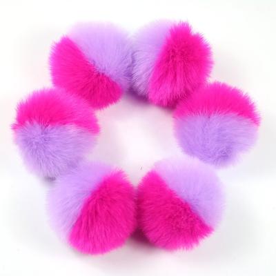 China Hairy Ball Rabbit Pompom Faux Fur Balls 4/5/6/7/8cm Faux MOLLE Eco-Friendly Fur For Phone Key Chain Shoe Charm Clips for sale