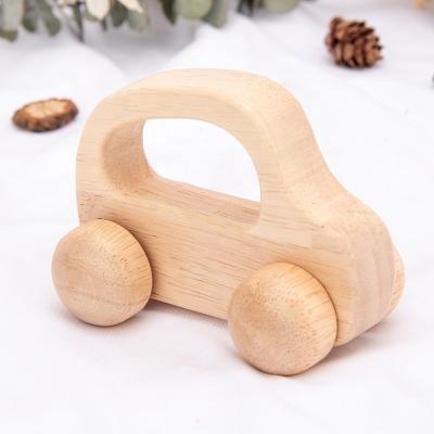 China Beech Viable Hot Sale Wooden Animal Teether Baby Toy Cars Best Teething Toys Wooden Cat Toy for sale