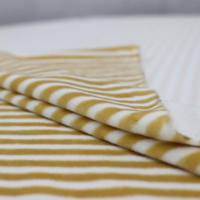 China Anti-Static Spun Plain Polyester Jersey Knitted Stripe Striping 90 Soft Polyester 10 Spandex Boa Fabric for sale