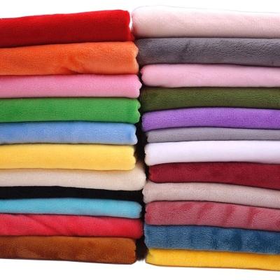 China 95% Polyester 5% Spandex Anti-Static Super Soft Elastic Recycled Fabric Minky Fabric For Toys Pillows for sale