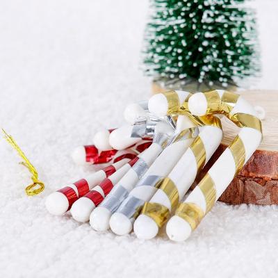 China Wholesale Christmast Ornament Xmas Tree Hanging Cane Stick Decoration Twisted Crutch Candy Canes Stick For Party Holiday Xmas Embellishment for sale