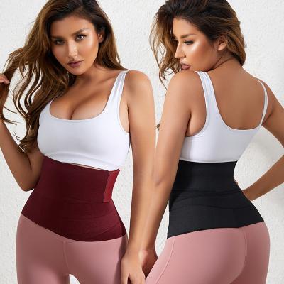 China Wholesale Breathable Sports Belt Women Belly Waist Abdominal Wrap Slimming Body Shapers Custom Wrap Logo Nylon Shapewear Tummy Control for sale