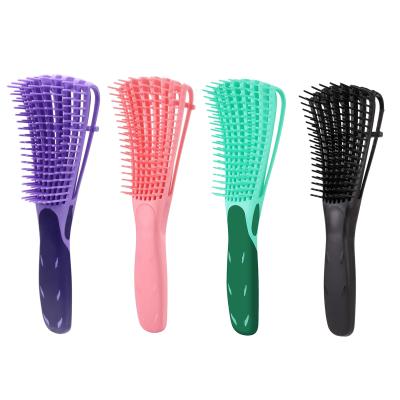 China Flexible Easy Detangling Hair Scalp Massage Shampoo Detangling Brush Waterproof Private Label Hair Brush For Natural Hair for sale