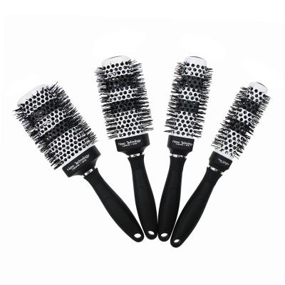 China Duct Square Hair Brush Ceramic High Temperature Brisrtle Nylon Hair Brush Styling Roller Brush for sale