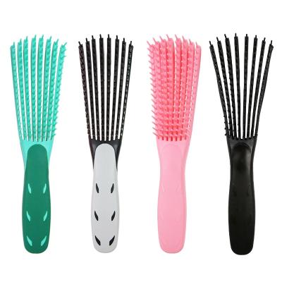 China Customized wholesale waterproof soft logo flexible duct design bristle detangler wet and dry hair brush for sale