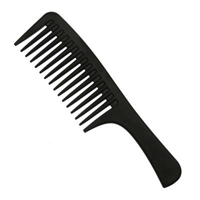 China High Quality Black Hair Wet Comb Detangler Salon Detangling Comb Carbon Fiber Tooth Scalp Massage Wide Hair Home Easy Comb for sale