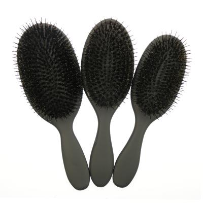 China Cushion Logo Black Synthetic Hair Extension Custom Swept Natural Boar Hair Palette Hair Brush for sale