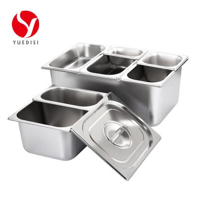 China American Style 201 Stainless Steel American Style Food Storage Buffet Tray Gn Containers Food Pan for Hotel for sale