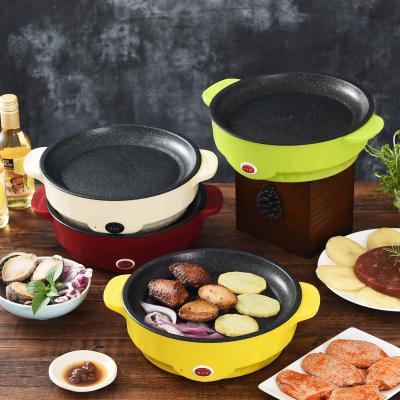 China Morden Best Selling 22cm Stainless Steel Nonstick Electric Cooker Frying Pan Electric Grill For Household Cooking for sale