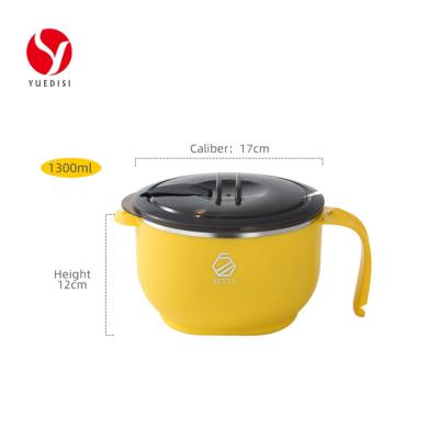 China Sustainable Hot Sale 304 Stainless Steel Instant Noodle Bowl 17cm Student Cartoon Portable Lunch Box for sale