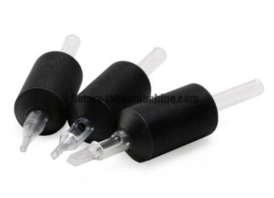 China Various Tips Disposable Tattoo Tubes Silicone Cover Black Color 25mm Diameter for sale