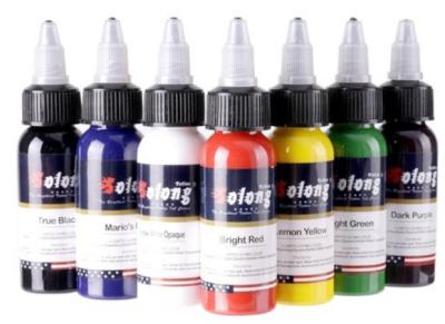 China New design 7 Basic Colors Tattoo Ink Set Pigment Kit 1oz (30ml) Professional Tattoo Supply for Tattoo Kit for sale