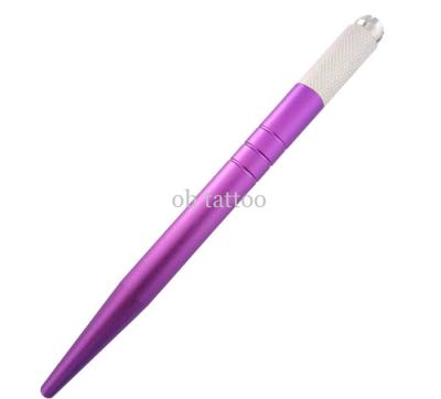 China Cross Point Self Locking Microblading Eyebrow Tattoo Pen For Semipermaent Makeup for sale