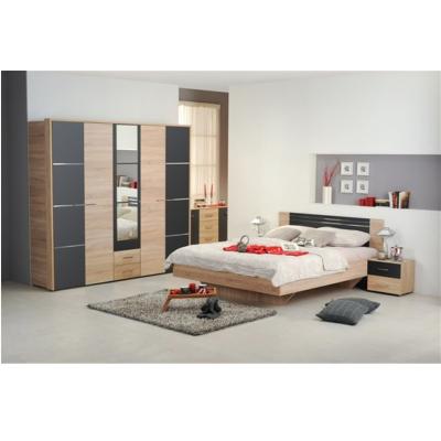 China Durable Simple Modern Design Popular Bedroom Furniture Bedroom Set Melamine Beds for sale