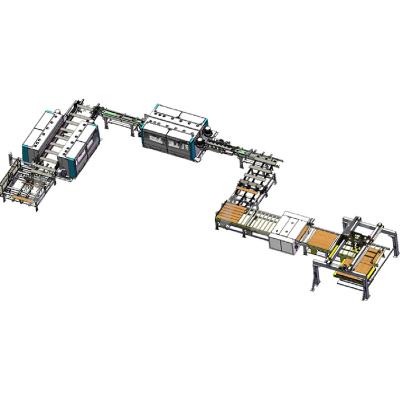 China Factory Automatic Cutting And Double End Tenoner Line For SPC Flooring Production Line for sale