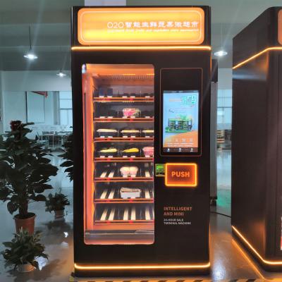 China Easy Use Touch Screen LED Vending Machine For Foods With Coin Cash Credit Card Qr Code for sale