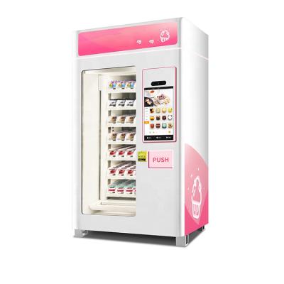 China Airport Subway Station Scenic Spots Shopping Malls Other Places 24 Hours Healthy Food Vending Machine 23.6 Inch Cake Salad Smart Drinks Cold Fresh Fruit for sale