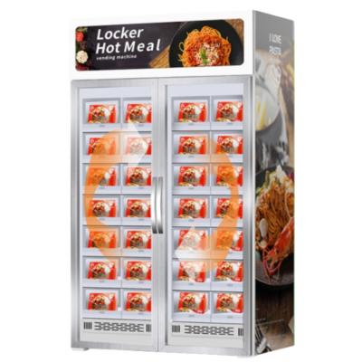 China Easy Serve Shop Custom Self Use Sticker Tea Water Wine Refrigerated Vending Combo Locker Vending Machine for sale