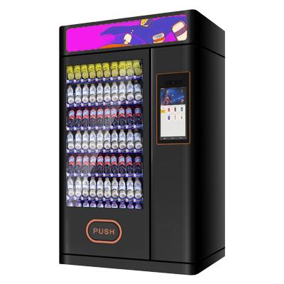 China Easy Use Food Beverage Soda Juice Cold Beverage Vending Machine With Free Customized Video Wrap Booth for sale