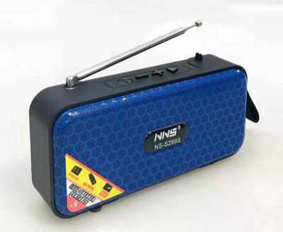 China NNS-S299S FM PORTABLE Portable MP3 TF/SD/USB mp3 band radios support blue radio music player speaker 9 band FM for sale