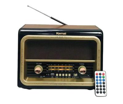 China Kemai MD-1911BT AM FM Switcher 3 Band Vintage Portable Vintage Wooden Radio FM AM Radio With USB SD TF MP3 Player Blue Tooth Speaker for sale