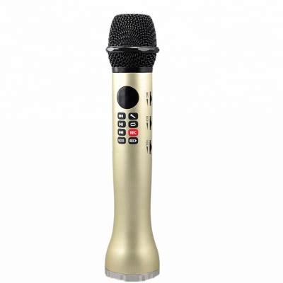 China Playback time: 4-5 hours (at maximum volume use) Mini speaker style BT KTV handheld wireless microphones support TF card for sale