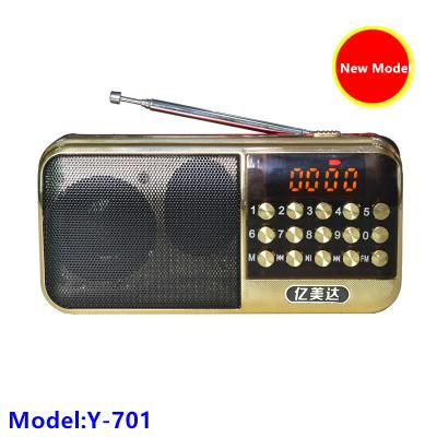 China PORTABLE new arrival portable cheap 18650 fm radio with tf card slot for sale