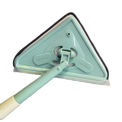 China High Quality Viable Hot Sale 360 ​​Magic Triangle Flat Mop With Plastic Clean Scraper for sale