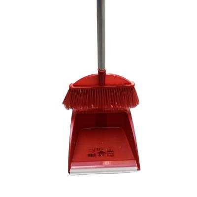 China Home Sweeps Chinese Supplier Industrial Brooms Broom And Dustpan Set Cheap Plastic Brushes With Handle for sale